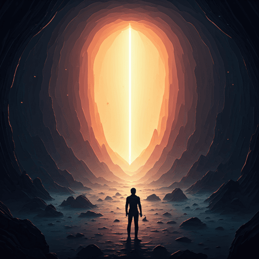 Atmospheric void shooter game art